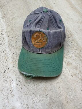 Vintage 2¢ Two Cent Embroidered Denim Baseball Cap